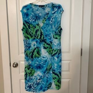 Jones New York Printed Watercolor Dress